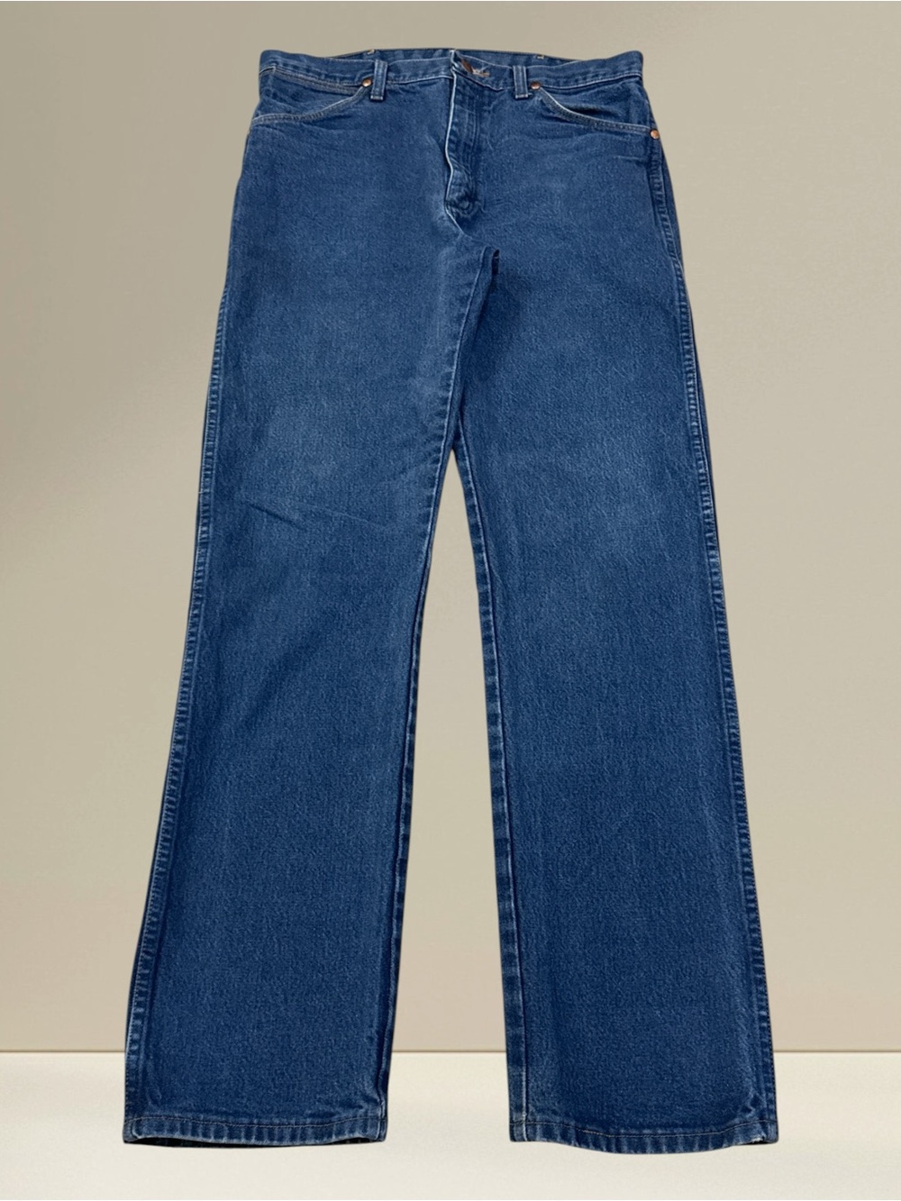 Wrangler Men’s Blue Denim Straight Leg Jeans Size 33x34